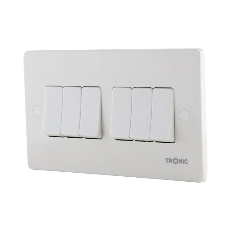 Slim 6 Gang 2 Way Switch - Tronic Kenya 
