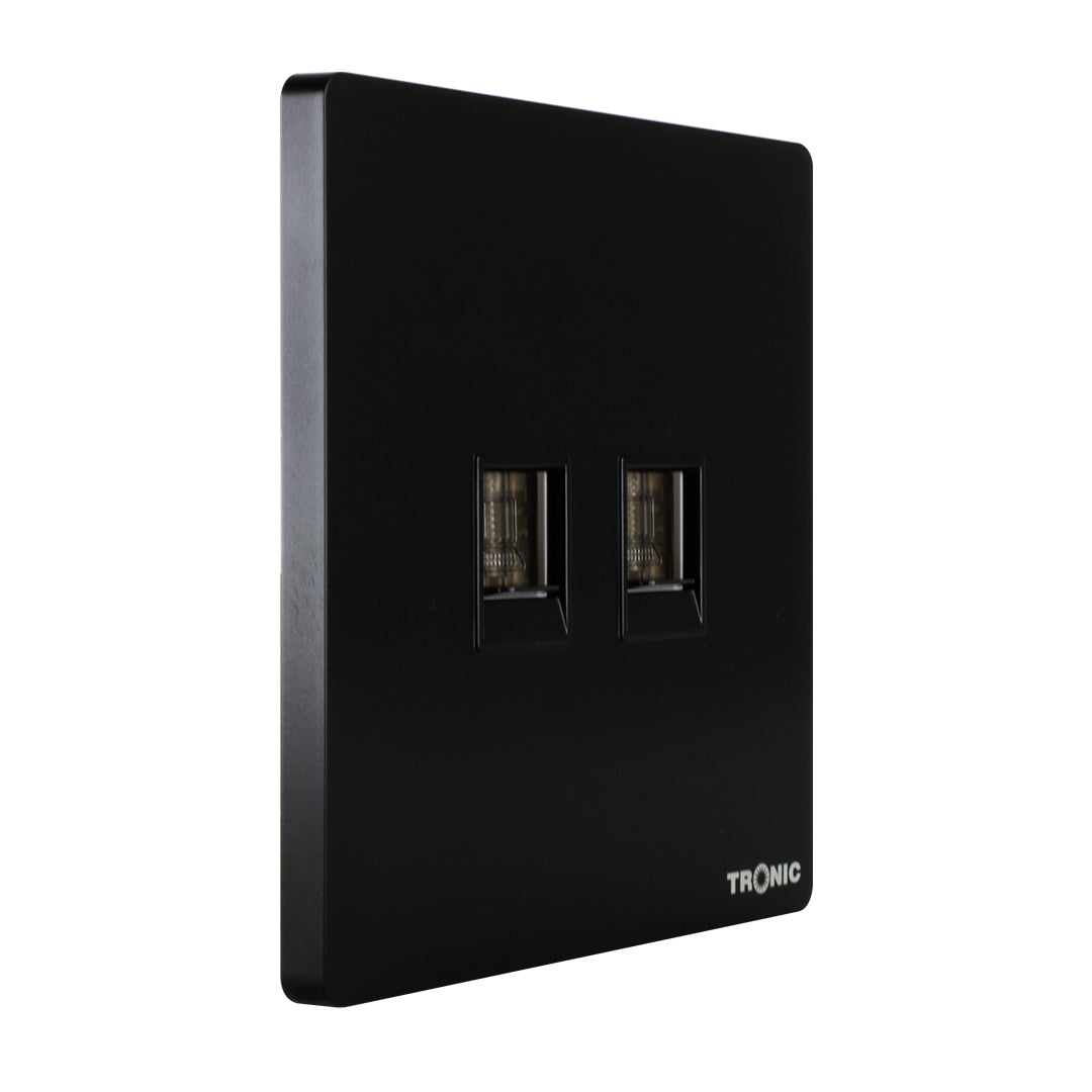 Black - 2 Gang Data Socket – Tronic Kenya