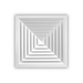 Exhaust Fan Diffuser Cover Square Ceiling 250mm - Tronic Kenya 